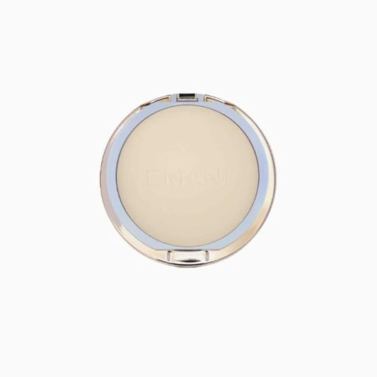 Emani Flawless Matte Powder Foundation Makeup for Sensitive Skin, Natural Mineral Foundation Compact with Buildable Coverage, Oil Control, Talc Free, Cruelty-Free & Vegan, Nude Beige