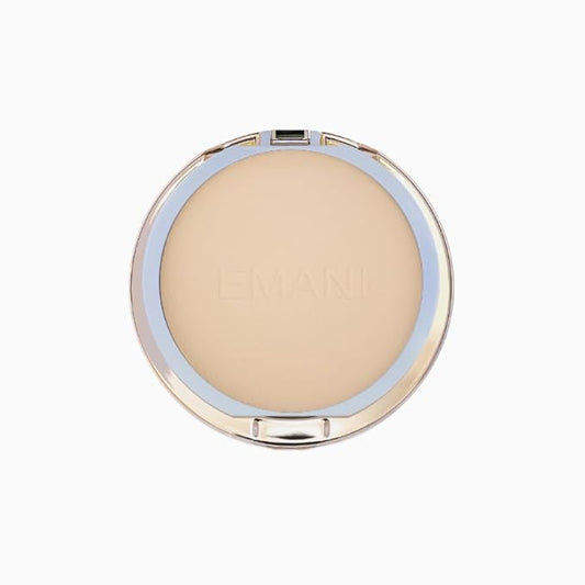 Emani Flawless Matte Powder Foundation – Mineral Compact Makeup for Sensitive Skin, Buildable Coverage, Shine Control, Long-Lasting Finish Up for Sensitive Skin and Oil Control, Natural Sand