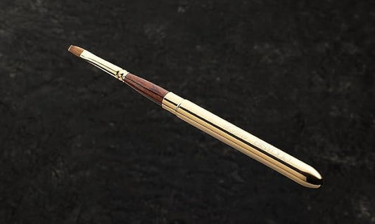 BISYODO Long Series Lip Brush with Cap - Flat Type, Brown