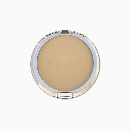 Emani Flawless Matte Powder Foundation Makeup for Sensitive Skin, Natural Mineral Foundation Compact with Buildable Coverage, Oil Control, Talc Free, Cruelty-Free & Vegan, Sienna