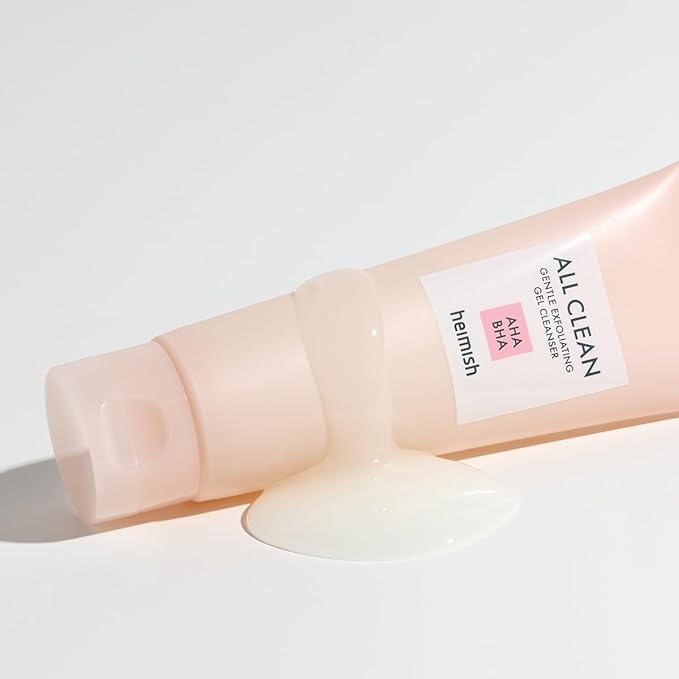 HEIMISH All Clean Gentle Exfoliating Gel Cleanser - Mild Exfoliating, Deep Cleansing, Pore Minimizing, Hydrating Face Cleanser for Sensitive skin with AHA BHA, Niacinamide, pH 5.5, 4.3fl.oz/130ml