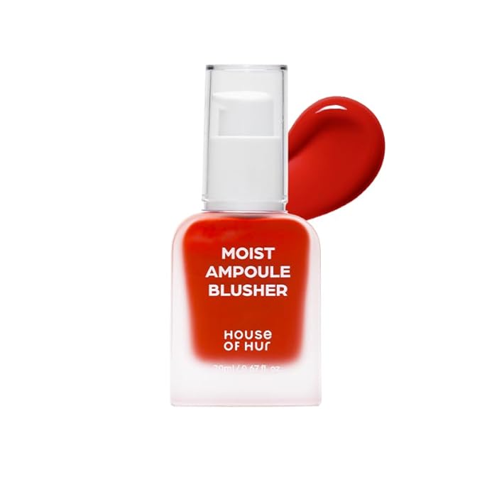 Moist Ampoule Blusher with 50% Moisture Essence | Hydrating & Long-Lasting Blush | 0.68fl.oz (9 Shades) (Grape Heat)