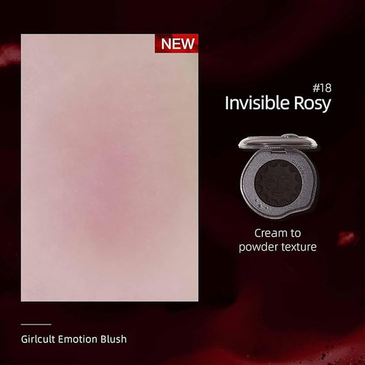Cream-to-Powder Blush – Soft Matte Cream Blush for Natural Flush, Skin-Like Texture, Buildable Nude Glow for Cheeks (#18)