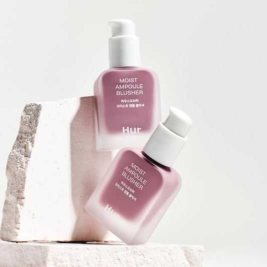 Moist Ampoule Blusher with 50% Moisture Essence | Hydrating & Long-Lasting Blush | 0.68fl.oz (9 Shades) - Lavender Flush