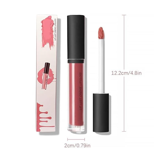 12 Color Cream Lip Gloss, 2025 New Long-Lasting Moisturizing Velvet Lip Lipstick, Waterproof, Non-Fading, Hydrating Tint Natural Jelly Lipstick Suitable for Girls and Women (#1)