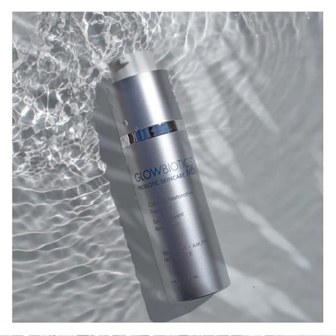 Glowbiotics Calming Restorative Treatment - Probiotic Redness Relief Serum for Sensitive Skin & Rosacea (1 fl oz)