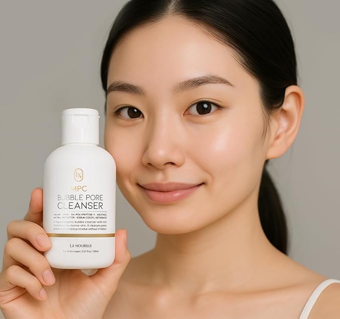 MPC Bubble Pore Cleanser, Korean Face Wash, Gentle Deep Pore Facial Cleanser with Caviar, Blackhead Makeup Remover, Pore Minimizer, Hydrating, Exfoliator, Oily, Dry Skin 5.07 fl oz