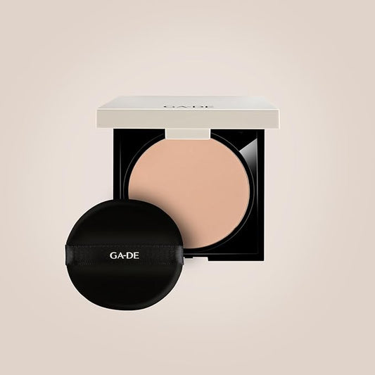 GA-DE Longevity Second Skin Pressed Powder - Face Makeup - Blurs Imperfections and Smooths Fine Lines - 506 Light Medium - 0.39 oz Foundation Powder