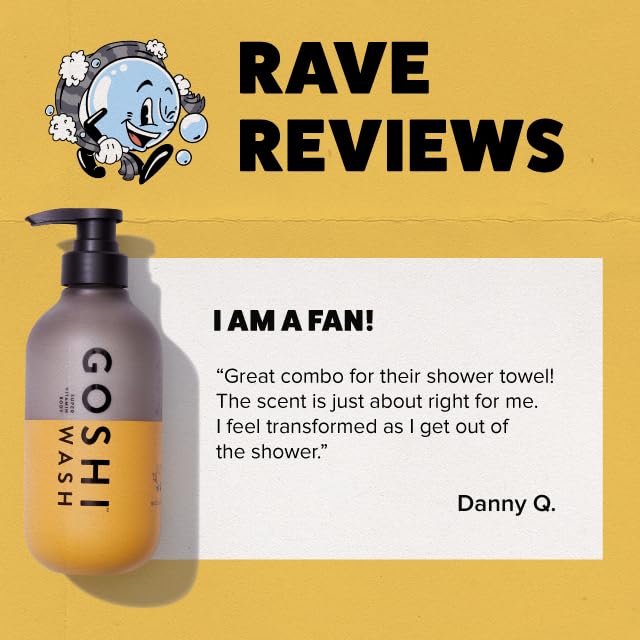 GOSHI Super Vitamin Body Wash 3.4 oz - pH-Balanced Exfoliating Body Wash for Men and Women - For All Skin Types