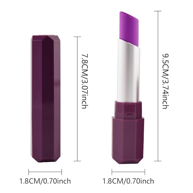 Magenta Purple Red Matte Creamy Lipstick for Women, Longwear Lip Gloss Face Paint Stick, Lip Stick Stain Long Lasting Waterproof Easy Application Full Coverage Velvet Gloss for Party Halloween Makeup