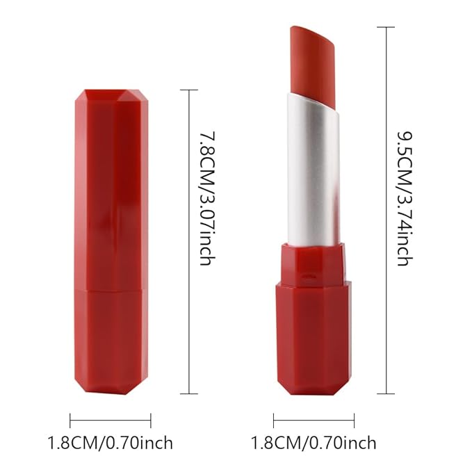 Orange Red Matte Creamy Lipstick for Women, Longwear Lips Gloss Face Paint Stick, Lip Stick Stain Long Lasting Waterproof Easy Application Full Coverage Velvet Gloss for Party Halloween Makeup 06