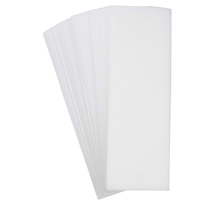 Juvale Wax Strips for Hair Removal - 7.85 x 2.7 In Pack of 400 Non-Woven Disposable Sheets - Customizable Face & Body Waxing Strips for Women Smooth Skin