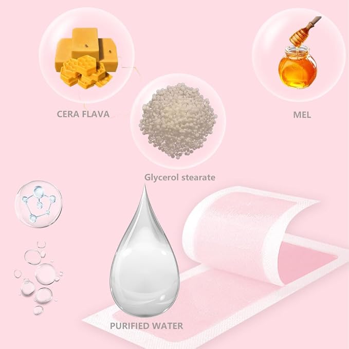 80 PCS Body wax strips for hair removal.Waxing Strips.wax strips for men.waxing strips at Home of All Skin Types Contains 40 Double-Sided + 10 calming oil wipes