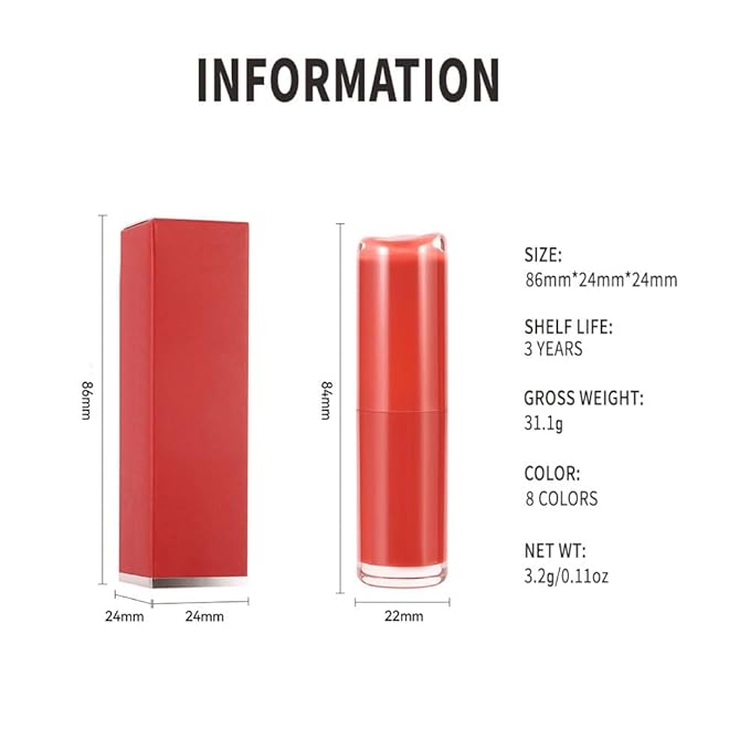 Matte Creamy Lipstick for Women, Long Lasting Waterproof Velvet Lipstick, Lip Stick Crayon Buildable Blendable Creamy Color, Moisturizing Longwear Lip Makeup 04#