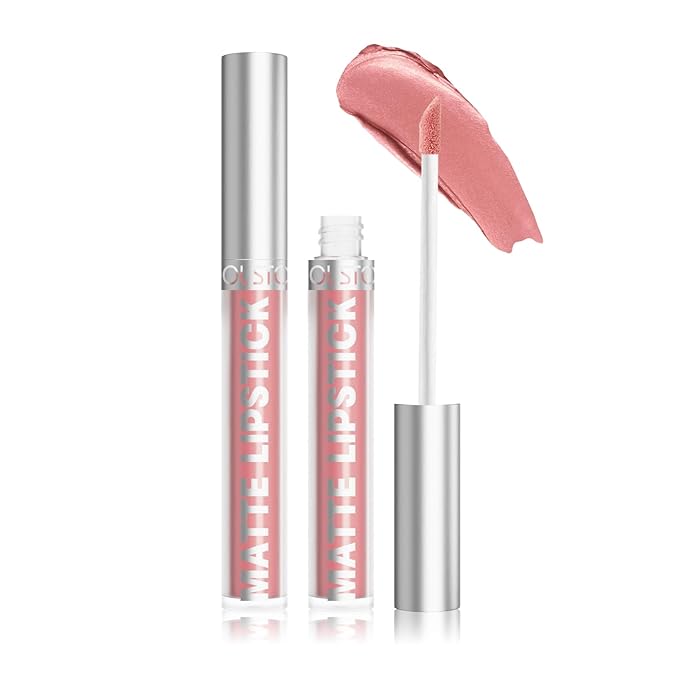 COOL STORY Matte Lip Stain Tint Highly Pigmented Color Long-Lasting Waterproof Nude Peach (01