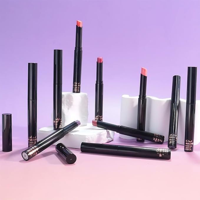 Lavender Purple Metallic Lipstick for Women,Lightweight Comfortable Non-Drying Shimmer Frosted Lipstick,Glitter Lip Gloss Stain Long Lasting Waterproof Smudge Proof 24 Hour Full Coverage Lip Makeup