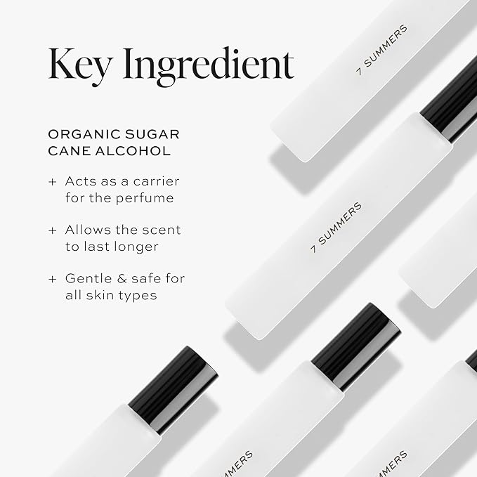 DIME Beauty 7 Summers Travel Spray, 0.34 oz / 10 ml - Sweet Floral Scent, Hypoallergenic, Clean Perfume, Eau de Toilette For Women