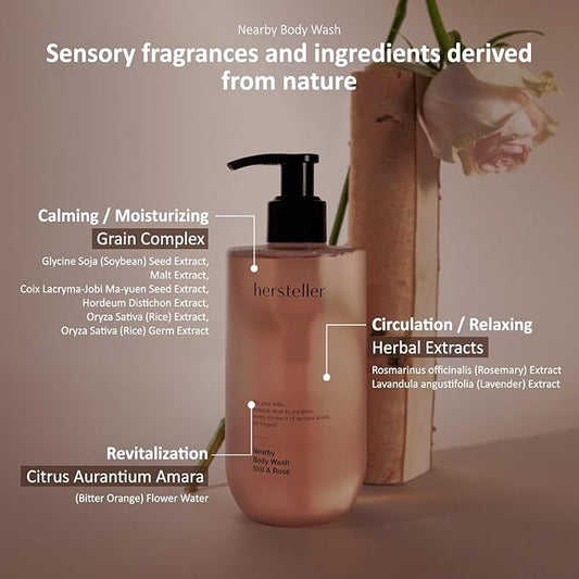 Hersteller Nearby Scented Vegan Body Wash 10.1 fl oz Moisturizing Soothing Cleanser for Dry Skin Desert Wood