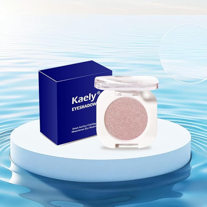 Champagne Shimmer Single Glitter Cream Eyeshadow Makeup, Rose Gold Cream Eye Shadow for Women, Sheer Pink Glitter Monochrome Eyeshadow Pigmented Waterproof, Sombras para Ojos, Girls Daily Gifts