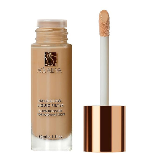 Natural Glow Liquid Filter, Face Complexion Booster For an All Day Radiant Glow Soft-Focus Look, Liquid Highlighter Primer, Glow Lotion, Vegan & Cruelty-Free (Medium)