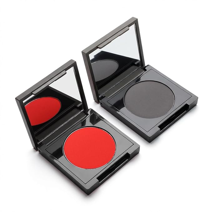 Erinde Bright Red Single Eyeshadow Makeup with Mirror, High Pigment Matte Eye Shadow, Lightweight Blendable Waterproof Eye Shadow Palette Sombra Para Ojos, A03 Fire Red