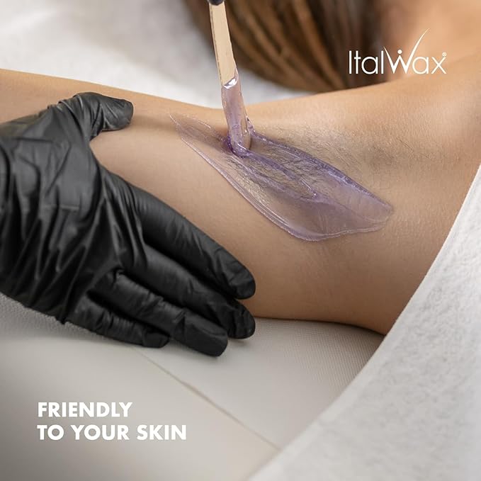 Italwax Top Line Orchid Jelly Wax 1.65lb (750g) – Transparent Fast-Setting Violet Gel with Strong Grip and floral fragrance, Ideal for Bikini & Underarms, Elastic and Easy to Control – Made in Italy