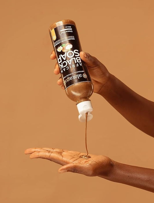 African Black Soap Liquid Body Wash (Pack of 2) – Moisturizing Black African Soap with Shea Butter, Aloe, Honey & Coconut Oil – Deep Cleansing & Hydrating – 16.9 oz (Unscented)