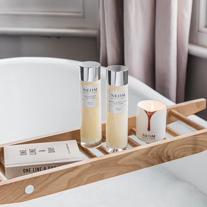NEOM Perfect Night's Sleep Bath Foam, 200ml I Lavender, Sweet Basil & Jasmine I 100% Natural Fragrances I 16 Other Essential Oils I Soothing Aloe and Sweet Almond Oil I Blended in The UK