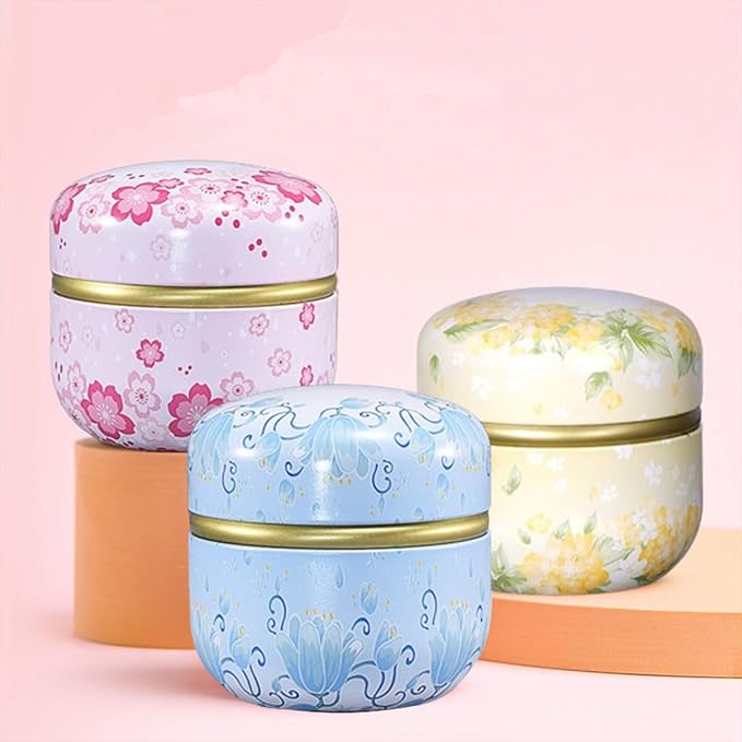 Body Powder Puff and Container for Dusting Powder, Women Powder Puff and Powder Case for Bath and Travel (Light Blue)