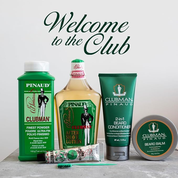 Clubman Pinaud Head Shave Gel for Men – Clear Moisturizing Shaving Gel for Men, Hydrating Facial Hair for Sensitive Skin, Barber Supplies, 6 fl oz