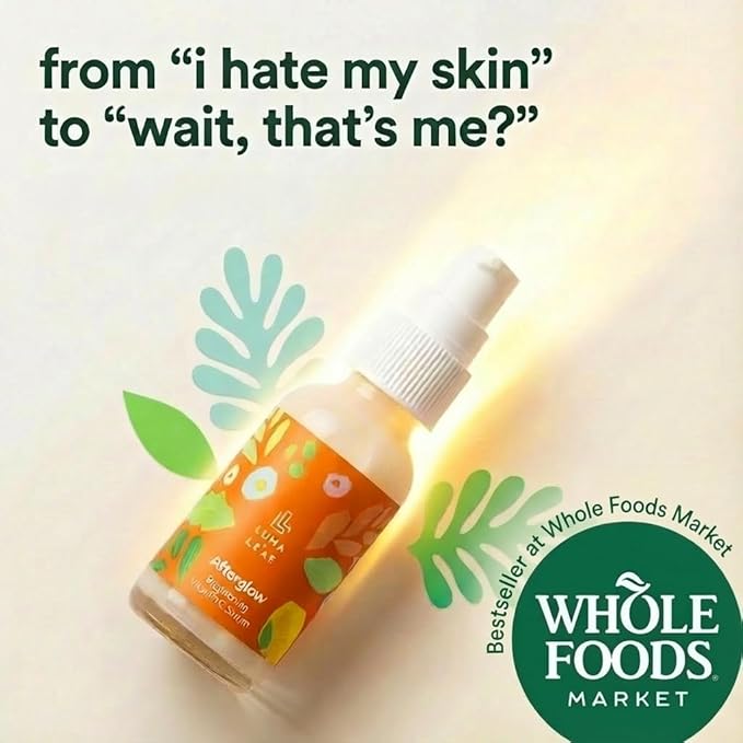 Vitamin C Serum for Face - LUMA & LEAF Brightening Serum with Jojoba Oil, Reduces Dark Spots, Uneven Skin Tone, Discoloration, and Sensitive Skin Care - 1 FL Oz