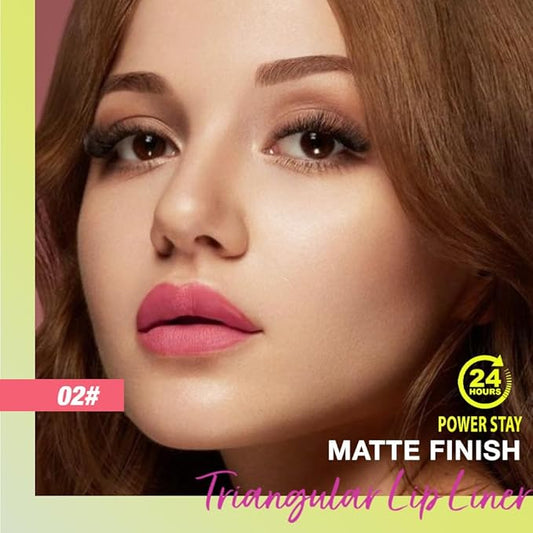 evpct Dusty Rose Triangle Lip Liner Pencil Stick for Women, Retractable Lips Liner Pen Triangle Tip for Sculpting & Filling & Plumping, Longwear Lipliners Pencil, Vegan Cruelty Free Lip Filler Plumper