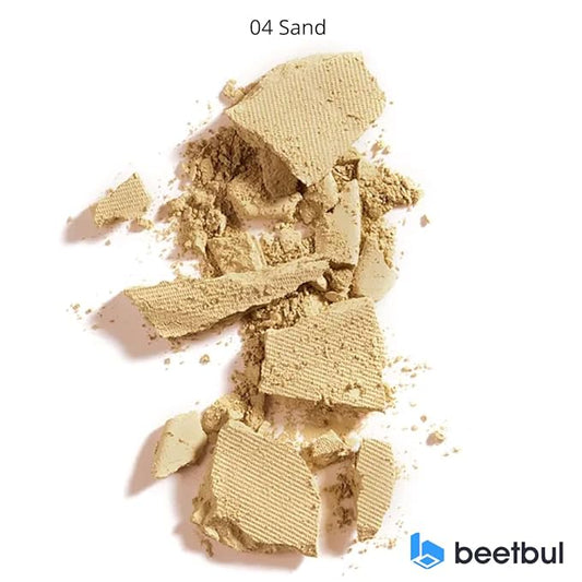 Beetbul Makeup & Exfoliation Kit - Bissú Compact Powder + 1 Medium Velvet Puff + 2 Finger Puffs + 1 Facial Exfoliating Sponge (04 Sand, One Size)