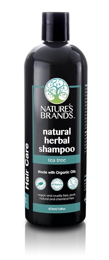 Natural Shampoo by Herbal Choice Mari (Tea Tree, 16 Fl Oz Bottle) - Made with Organic Ingredients - No Toxic Synthetic Chemicals