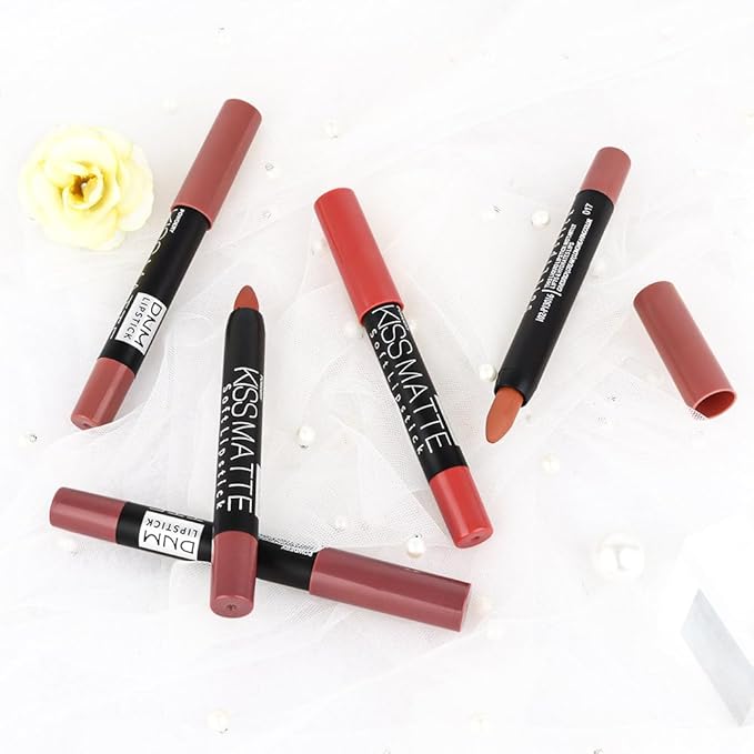 BINGBRUSH Smooth Longwear Lipstick Pack Set, Matte Color Stick Ultimate Lip Crayon for Makeup Collection - Waterproof Velvet Lipgloss Lip Stain (08#)