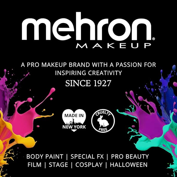 Mehron Makeup StarBlend Cake Makeup | Wet/Dry Pressed Powder | Powder Foundation | Orange Face Paint & Body Paint 2 oz (56g)