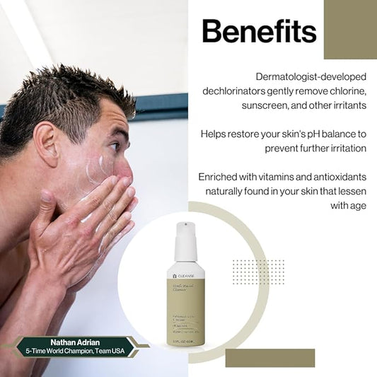 Dermasport Gentle Facial Cleanser for Athletes- Moisturizing Face Wash Fragrance & Paraben-Free - Travel Size Face Wash 2 fl oz.