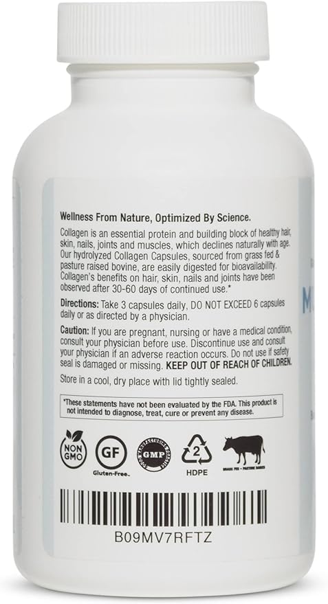 Multi-Collagen Supplement Capsules, Types I, II, III, V, & X Collagen, 90 Capsules