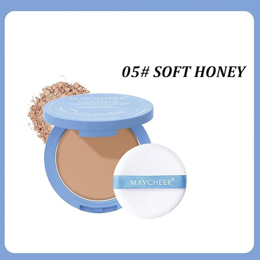 Maycheer Face Powder - Maycheer Setting Powder, Waterproof Long Lasting Finishing Powders, Lightweight Oil Control Facial Powders for Face (05# SOFT HONEY)