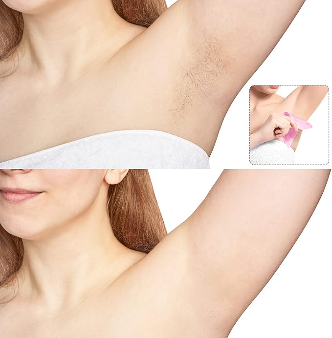 Maitys Wax Strips, 400 Pieces Non Woven Hair Removal Wax Facial and Body Waxing Strips Bikini Wax Strip Paper for Women and Men (Pink)