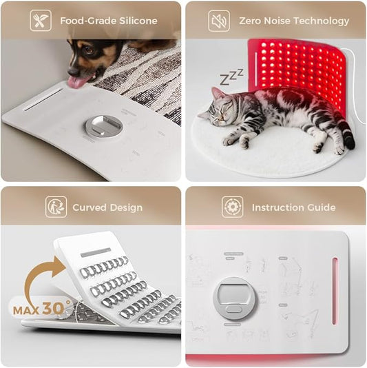 Red Light Therapy for Face, 96 LEDs Curved Silicone Infrared Light Therapy with Clip-on Stand & Belt, Multifunction 660nm 850nm Red Infrared Light Therapy for Face, Body, Skin Health, Pain Relief.