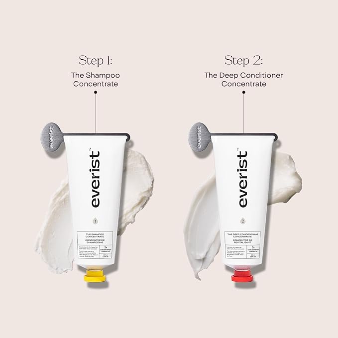 Everist The Haircare Essentials Duo, Shampoo & Deep Conditioner, Repairs Hair, Ideal for Sensitive Scalp, Hydrating and Smoothing, Plant-based, Color-safe, 3.4 fl oz Each, Tins