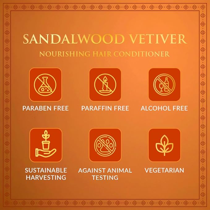 SPA CEYLON Sandalwood Vetiver Nourishing Hair Conditioner | Revitalize Oily Flat & Dull Hair | Hair and Scalp Conditioner | Hair Products for Unisex