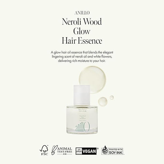 Neroli Glow Hair Essence with Bitter Orange Flower Oil & Complex for Soft Shine, Floral Citrus Scent, Paraben-Free (50ml / 1.69 fl. Oz)