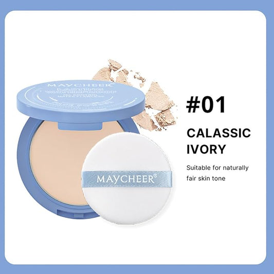 Maycheer Face Powder - Maycheer Setting Powder, Waterproof Long Lasting Finishing Powders, Lightweight Oil Control Facial Powders for Face (01# CALASSIC IVRY)
