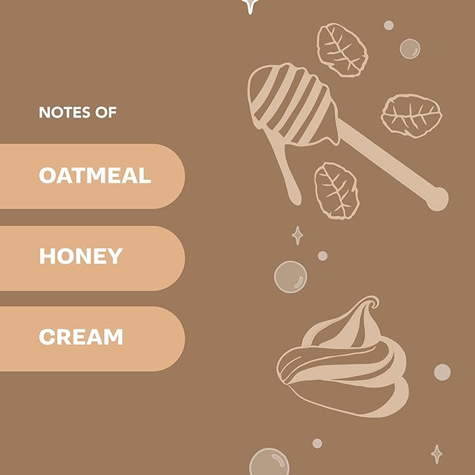 Buff City Soap Plant-Based Body Wash - Coconut Cleansers & Almond Oil Infused, Gentle & Rich Non-Drying Lather, Helps Reduce Moisture Loss & Supports Natural Skin Barrier - Oatmeal & Honey, 12 floz