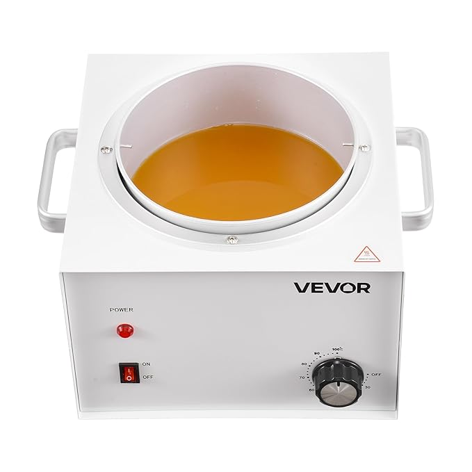 VEVOR Single Pot Wax Warmer, 3000ML 300W Professional Wax Warmer for Hair Removal, 32 ℉ - 212℉ Adjustable Electric Waxing Heater with 100PCS Waxing Sticks for Home Use, Beauty Salon, Spa