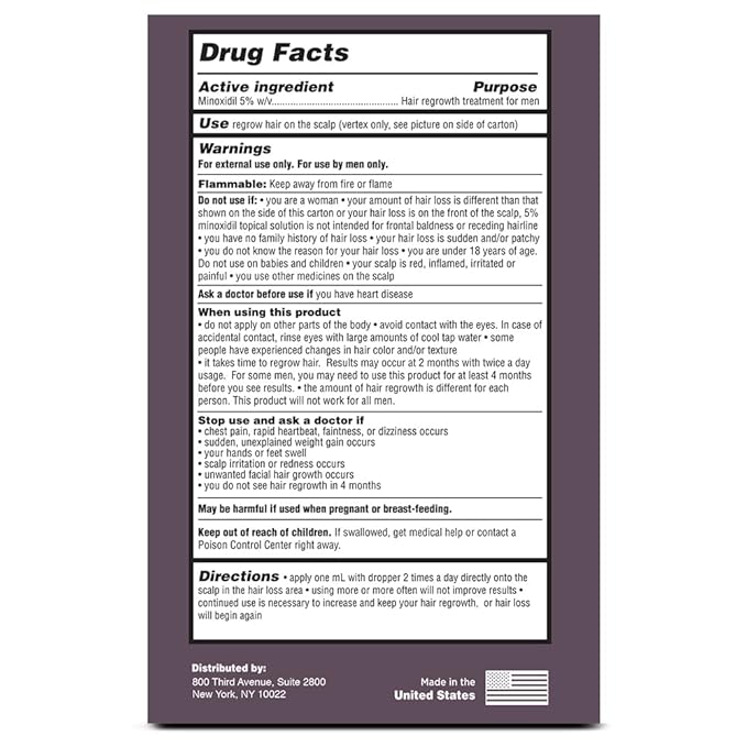 Shapiro MD Hair Growth Experts Minoxidil 5% Topical Solution for Men's Hair Growth, Serum Promotes Hair Regrowth by Reactivating Hair Follicles - 1 Month