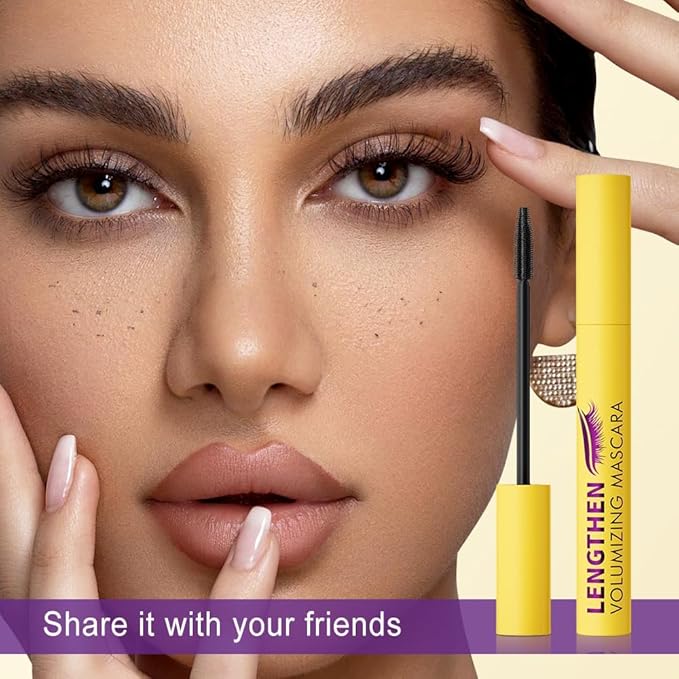 Bubble Mascara, 2026 Upgrade Volumizing Mascara, Waterproof Brown Mascaras for Sensitive Eyes, Clump-Free Lash Enhancer for Daily Use, Long Lash Mascaras for Women (1pcs-black)