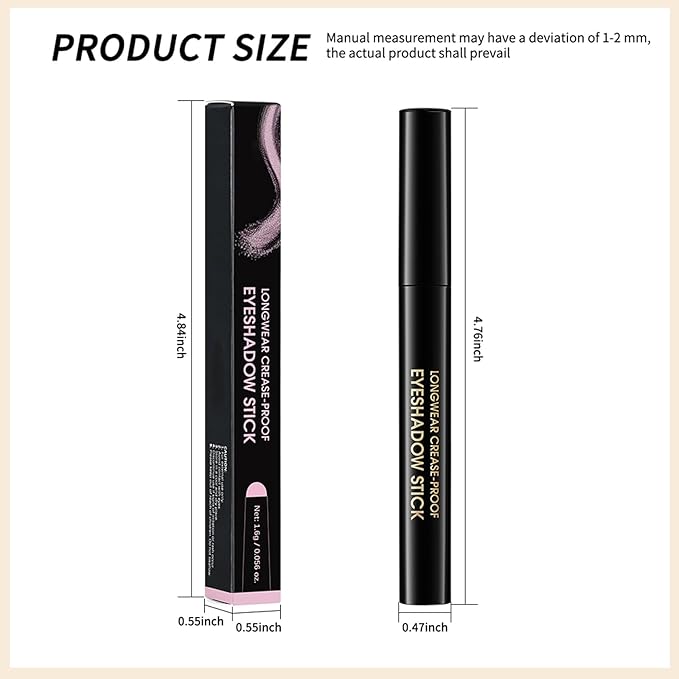 Erinde Waterproof Cream Eyeshadow Stick, Dark Brown Matte Eye Shadow Sticks, Cream to Powder Eyeshadow Crayon, Buildable & Blendable Long-Lasting Eye Shadow Stick, Vegan & Cruelty-Free, 02